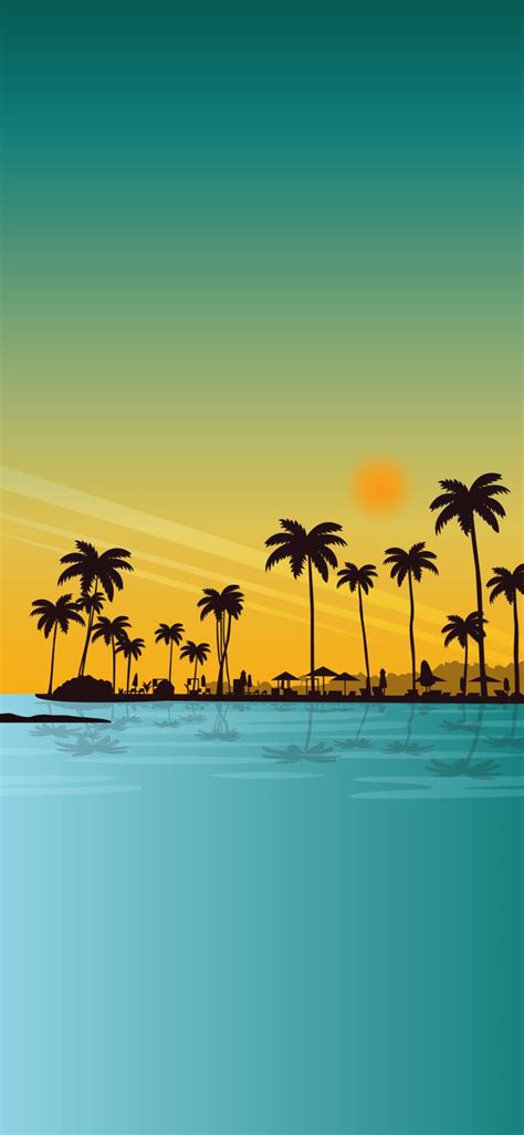 Phone wallpaper - beach sunset landscape | Sunset landscape, Scenery wallpaper, Landscape wallpaper