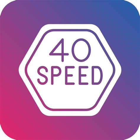 40 Speed Limit Icon Vector Design 22824461 Vector Art at Vecteezy