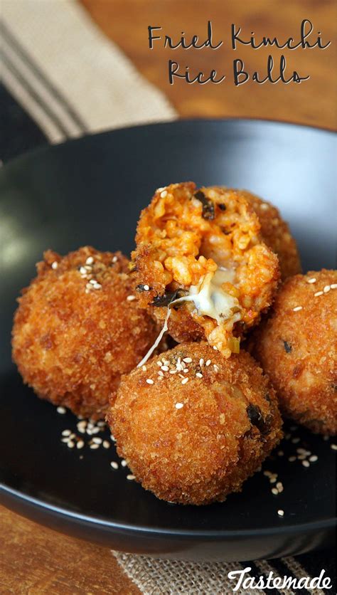 Fried Kimchi Rice Balls | Recipe | Cooking recipes, Recipes, Cooking