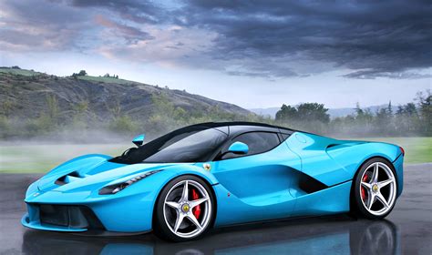 ferrari, Laferrari, Tiffany, Blue, Fog, Speed, Cars, Motors, Race, Super Wallpapers HD / Desktop ...