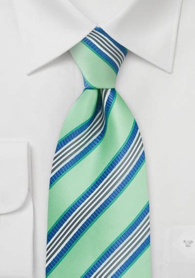 Mint Green and Navy Necktie | Bows-N-Ties.com