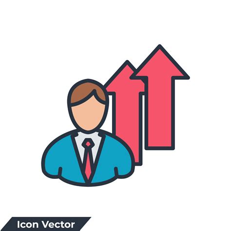 career icon logo vector illustration. people arrow symbol template for graphic and web design ...