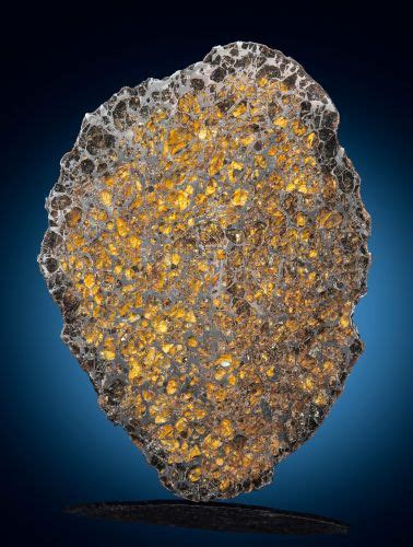 Brahin Meteorite Slice. Stony Iron, Pallasite PMG. Ljady,Bragin | Lot ...