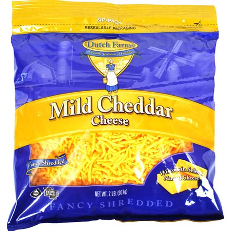 Dutch Farms Shredded Cheddar Cheese (2 Lb) | Tony's