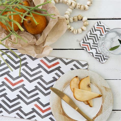 Soul Legends Industrial Cork Placemats Set of 4 | Red, Grey & White | CLEARANCE - My Hygge Home