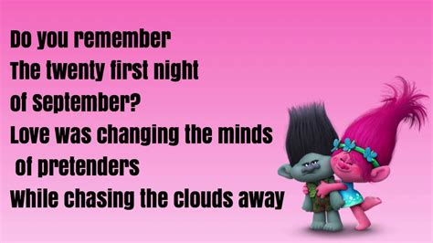 Trolls-September lyrics - YouTube