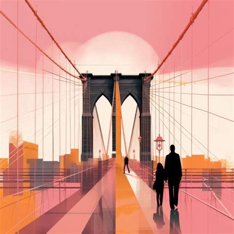 Premium AI Image | sunset on the brooklyn bridge