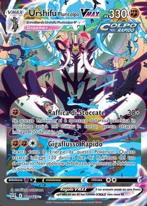 Urshifu Pluricolpo VMAX (Stili di Lotta 88) - Pokémon Central Wiki