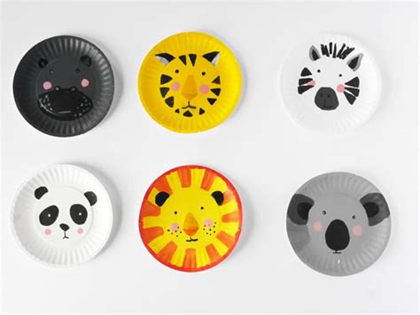 DIY ANIMAL PAPER PLATE FACES