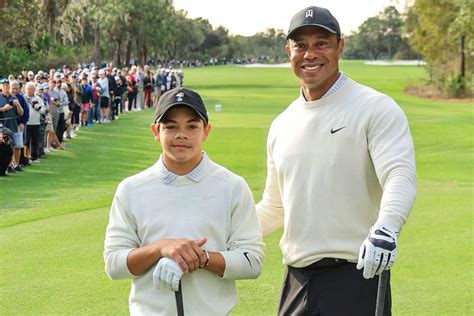 Tiger Woods Caddies — Without a Noticeable Limp — for Son Charlie at ...