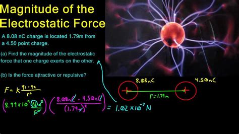 Magnitude of Electrostatic Forces - YouTube