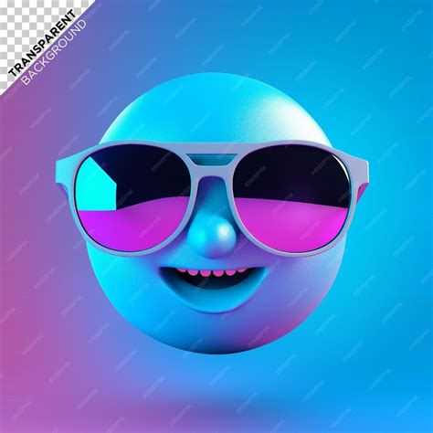 Premium PSD | 3d rendering emoji holographic illustration