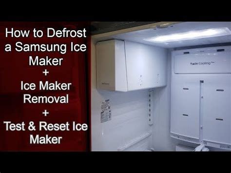 Samsung Ice Maker Forced Defrost - How to Fix and Thaw a Samsung Ice Maker That's Frozen Up ...