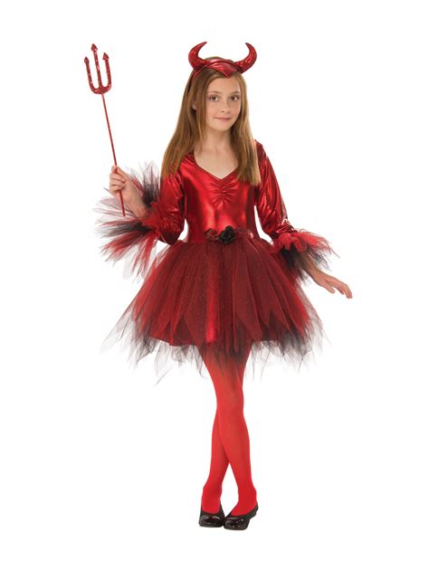 Girls Classic Devil Costume - PartyBell.com