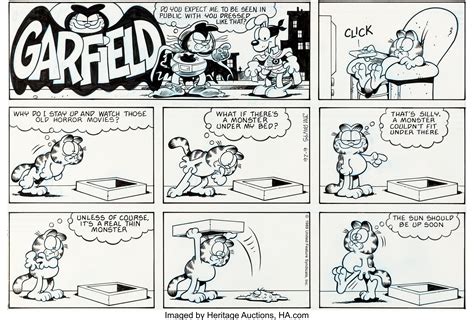 Jim Davis Garfield Sunday Comic Strip Original Art dated 6-26-88 | Lot #92173 | Heritage Auctions