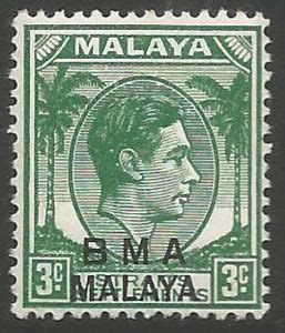 Stamp: Overprinted "B.M.A. Malaya" (Malaya, British Military ...