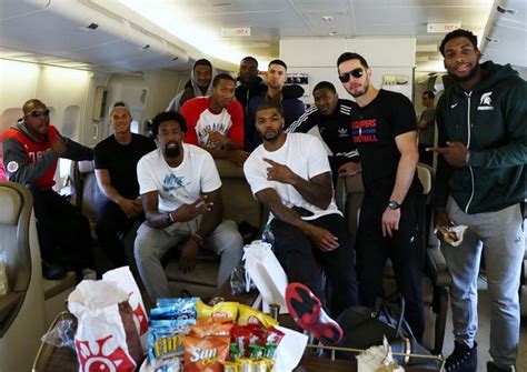 Clippers Team Roster Photo 2015 16 While on Plane to China Version 2 ...