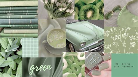 Aesthetic Collage Sage Green Wallpapers - 4k Wallpapers Tinydecozone
