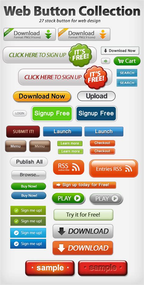 Free PSD button File Page 1 - Newdesignfile.com