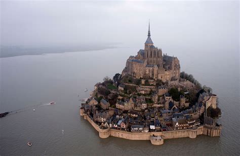 See Photo of France's Mont Saint-Michel as an Island in Rare Supertide ...