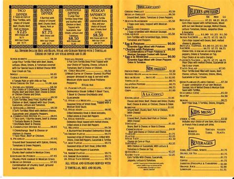 Menu of Pancho's II Mexican Restaurant in Wyandotte, MI 48192