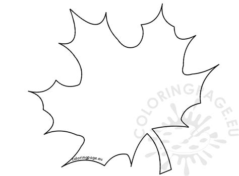 Large Maple Leaf template – Coloring Page