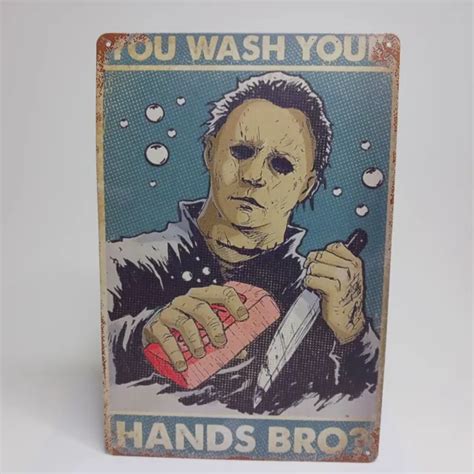FUNNY BATHROOM SIGN "You Wash Your Hands Bro" 12"×8" Metal Sign $6.40 - PicClick