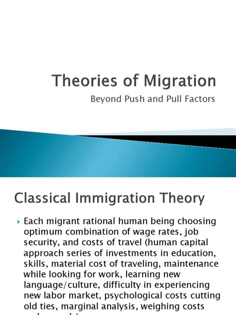 Theories of Migration | Human Migration | Labour Economics