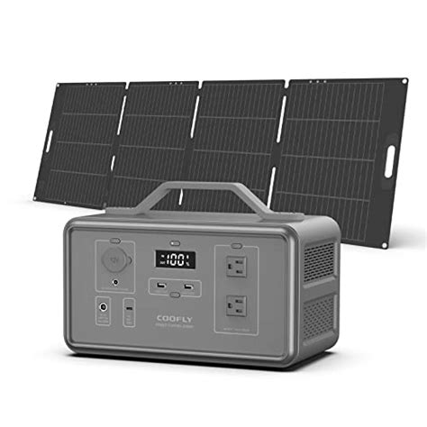 Solar Generator 1021Wh,Portable Power Station 1000W and 1x200W Solar Panel with 2x110V/1000W AC ...