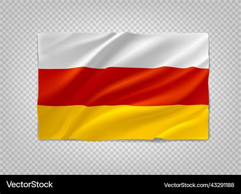 White red yellow flag of armenia 3d object Vector Image