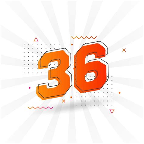 36 number vector font alphabet. Number 36 with decorative element stock vector 13887680 Vector ...