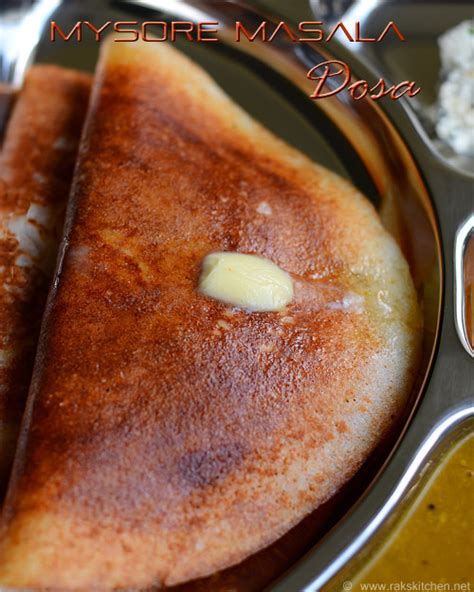 Mysore masala dosa recipe - Raks Kitchen