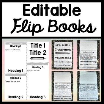 Editable Flip book Template {All text is editable!} {Blank Flipbook ...