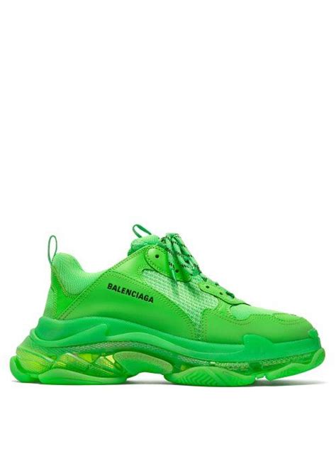 Balenciaga Triple S Low-top Trainers In Green | ModeSens | Balenciaga ...