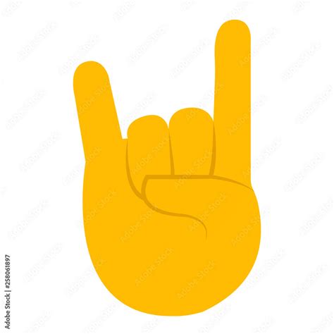 Rock n Roll hand vector emoji illustration Stock Vector | Adobe Stock