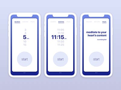 Meditation Timer by Yinan Qiu on Dribbble