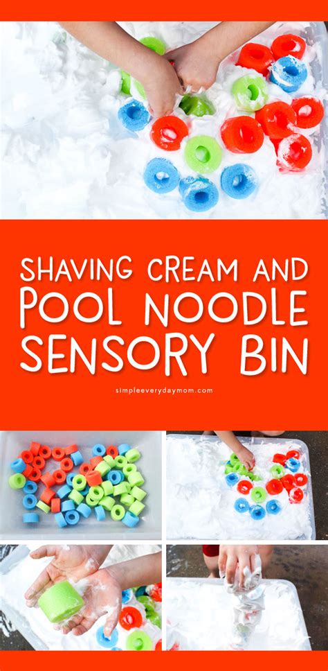 Shaving Cream & Pool Noodle Sensory Play For Kids