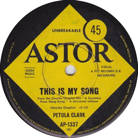 Petula Clark - This Is My Song (Vinyl, 7", Single, 45 RPM) | Discogs