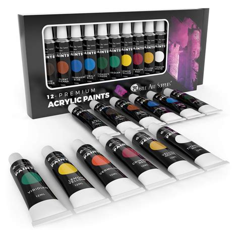 Castle Art Supplies Acrylic Paint Set for Beginners, Students or ...