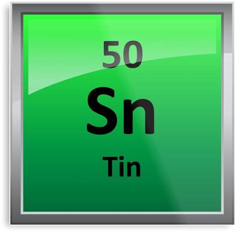 "Tin Periodic Table Element Symbol" Metal Prints by sciencenotes ...