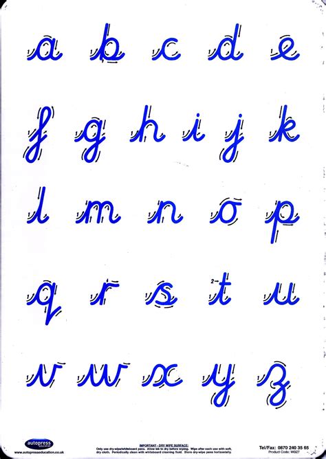 Cursive Alphabet With Arrows – AlphabetWorksheetsFree.com