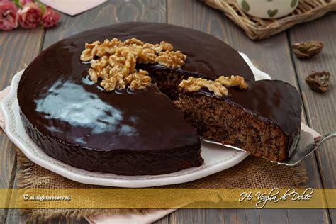 Torta noci e cioccolato ricetta facile | Ho Voglia di Dolce