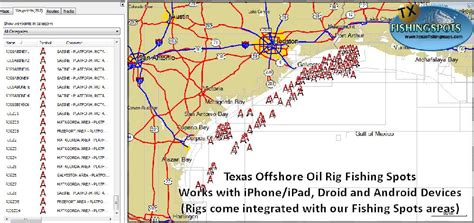 Texas Oil Rig Spots with GPS Coordinates - Texas Fishing Spots