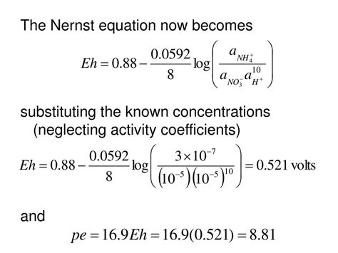 PPT - Nernst Equation PowerPoint Presentation, free download - ID:370431