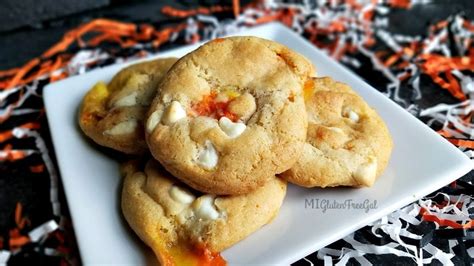 Gluten-Free White Chocolate Candy Corn Cookies - MI Gluten Free Gal