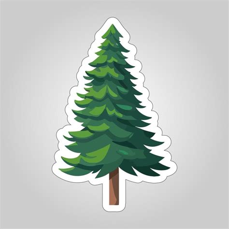 Premium Vector | Panoramic pine tree sticker designs perfect for decorating your laptop or water ...