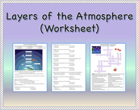 Layers of the Atmosphere - Worksheet | Printable and Distance Learning | Made By Teachers