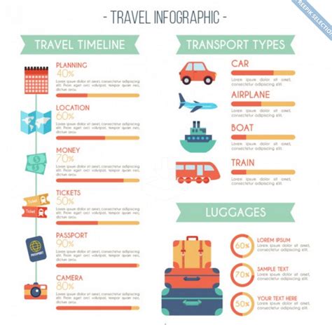 26 Best Free Vector Templates for Travel Infographics - Colorlib