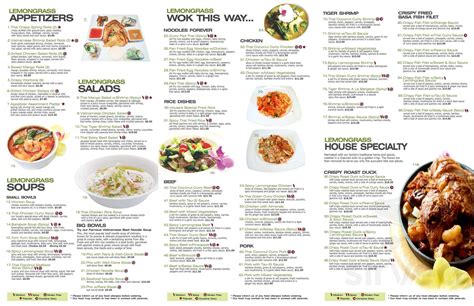 Lemongrass Restaurant menus in Hamilton, Ontario, Canada