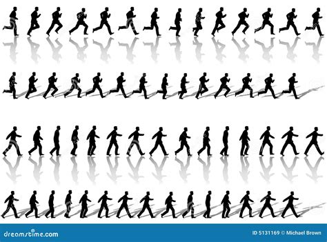 Business Man Frames Running Walk Sequence Royalty Free Stock Images - Image: 5131169